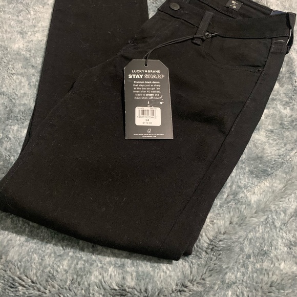 Lucky brand black jeans  sz 00/24 NWT - Picture 2 of 5